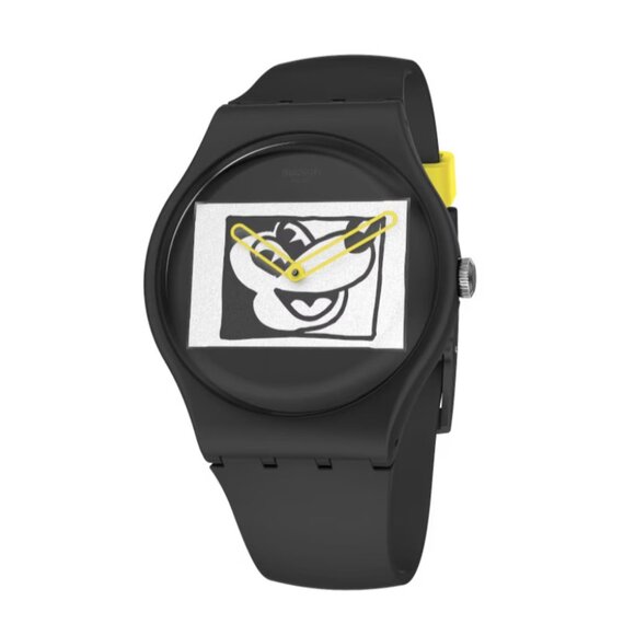 SWATCH x KEITH HARING, MICKEY BLANC SUR NOIR (brand new, unopened) - Picture 3 of 5